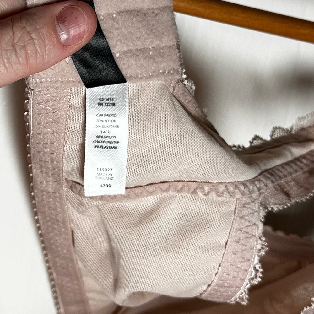 💰3 for $30 💰 Paramour 42DD Unlined Lace Bra - Picture 5 of 6